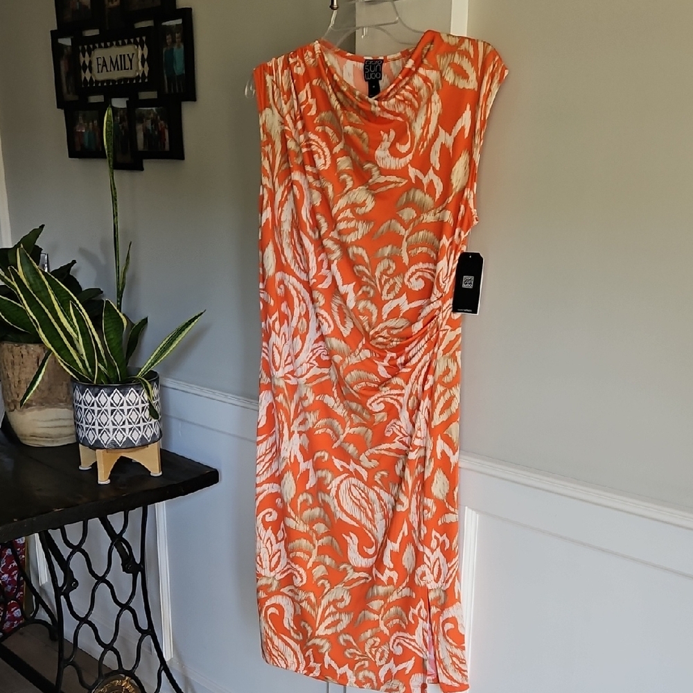 CLARA SUNWOO M Butter Knit Midi Dress Paisley Lotus